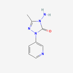 molecular formula C8H9N5O B8365700 4-amino-5-methyl-2-(pyridin-3-yl)-2,4-dihydro-3H-1,2,4-triazol-3-one 