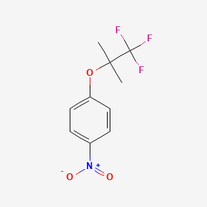 molecular formula C10H10F3NO3 B8365712 1-Nitro-4-(2,2,2-trifluoro-1,1-dimethyl-ethoxy)-benzene 