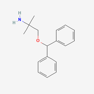 molecular formula C17H21NO B8365724 2-Amino-1-diphenylmethoxy-2-methylpropane 
