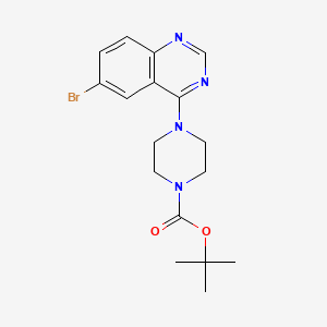 molecular formula C17H21BrN4O2 B8365743 4-(6-Bromo-quinazolin-4-yl)-piperazine-1-carboxylic acid tert-butyl ester 