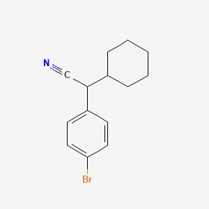 molecular formula C14H16BrN B8365777 (4-Bromophenyl)(cyclohexyl)acetonitrile 