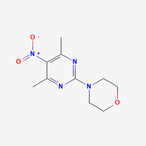 molecular formula C10H14N4O3 B8365799 4-(4,6-Dimethyl-5-nitropyrimidin-2-yl)-morpholine 