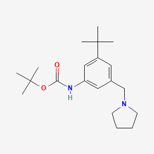 molecular formula C20H32N2O2 B8365810 tert-Butyl [3-tert-butyl-5-(pyrrolidin-1-ylmethyl)phenyl]carbamate 