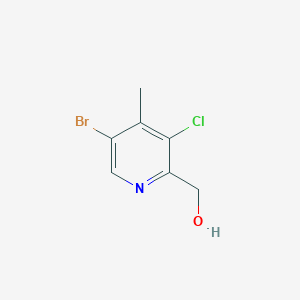 molecular formula C7H7BrClNO B8365838 (5-Bromo-3-chloro-4-methylpyridin-2-yl)methanol 