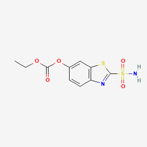 molecular formula C10H10N2O5S2 B8365842 Ethyl(2-sulfamoyl-6-benzothiazolyl)carbonate 
