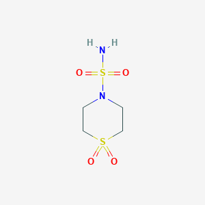 molecular formula C4H10N2O4S2 B8365872 1,1-Dioxothiomorpholine-4-sulfonamide CAS No. 4157-99-7