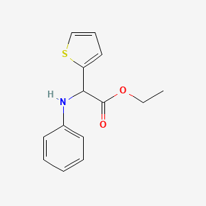 molecular formula C14H15NO2S B8365899 Ethyl 2-(phenylamino)-2-(thiophen-2-yl)acetate 