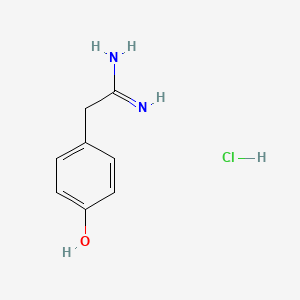 molecular formula C8H11ClN2O B8365914 p-Hydroxyphenylacetamidine hydrochloride 