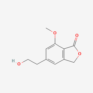 molecular formula C11H12O4 B8365947 5-(2-hydroxyethyl)-7-methoxy-2-benzofuran-1(3H)-one 