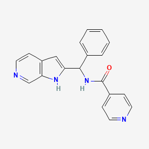 N-[phenyl(1H-pyrrolo[2,3-c]pyridin-2-yl)methyl]isonicotinamide