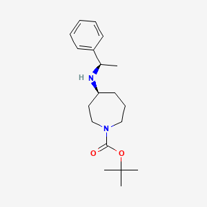 tert-Butyl (S)-4-(((R)-1-phenylethyl)amino)azepane-1-carboxylate
