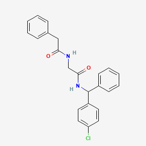 molecular formula C23H21ClN2O2 B8366041 N-({[(4-Chloro-phenyl)-phenyl-methyl]-carbamoyl}-methyl)-2-phenyl-acetamide 