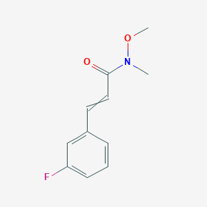 molecular formula C11H12FNO2 B8366070 3-(3-fluoro-phenyl)-N-methoxy-N-methyl-acrylamide 