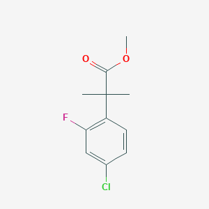 molecular formula C11H12ClFO2 B8366078 Methyl 2-(4-chloro-2-fluorophenyl)-2-methylpropanoate 