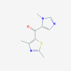 molecular formula C10H11N3OS B8366190 (2,4-Dimethylthiazol-5-yl)(1-methyl-1H-imidazol-5-yl)methanone 