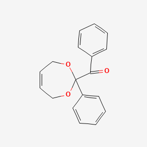 molecular formula C18H16O3 B8366218 Phenyl(2-phenyl-4,7-dihydro-2H-1,3-dioxepin-2-yl)methanone CAS No. 89311-76-2