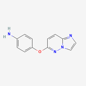 molecular formula C12H10N4O B8366233 4-(Imidazo[1,2-b]pyridazin-6-yloxy)aniline 