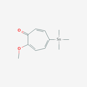 molecular formula C11H16O2Sn B8366314 Trimethyl(4-methoxy-5-oxo-1,3,6-cycloheptatrien-1-yl)tin 
