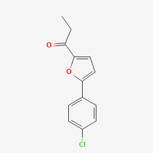 molecular formula C13H11ClO2 B8366316 1-[5-(p-Chlorophenyl)-2-furyl]-1-propanone 