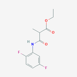 molecular formula C12H13F2NO3 B8366323 Ethyl 3-(2,5-difluorophenylamino)-2-methyl-3-oxopropanoate 
