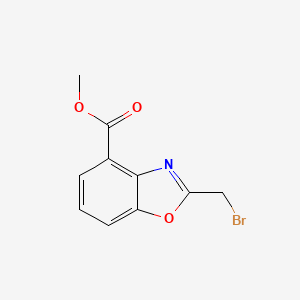 molecular formula C10H8BrNO3 B8366374 Methyl 2-bromomethylbenzoxazole-4-carboxylate 