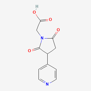 [3-(4-Pyridyl)-2,5-dioxopyrrolidin-1-yl]acetic acid