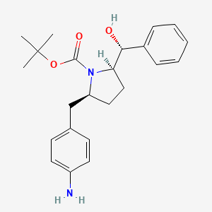 tert-Butyl (2S,5R)-2-(4-aminobenzyl)-5-((R)-hydroxy(phenyl)methyl)pyrrolidine-1-carboxylate