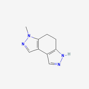 molecular formula C9H10N4 B8366419 3,4,5,6-Tetrahydro-3-methylbenzo[1,2-c:4,3-c']dipyrazole 