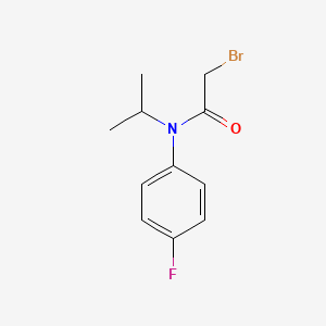 molecular formula C11H13BrFNO B8366431 2-bromo-N-(4-fluoro-phenyl)-N-isopropyl-acetamide 