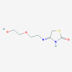 molecular formula C7H12N2O3S B8366492 4-{[2-(2-hydroxyethoxy)ethyl]amino}-1,3-thiazol-2(5H)-one 