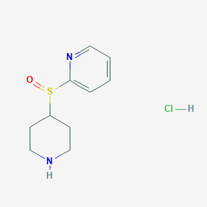 molecular formula C10H15ClN2OS B8366506 2-(Piperidin-4-ylsulfinyl)pyridine hydrochloride 