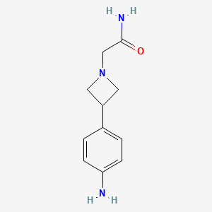 molecular formula C11H15N3O B8366515 2-[3-(4-Aminophenyl)azetidin-1-yl]acetamide CAS No. 1233095-30-1