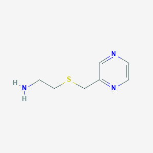 molecular formula C7H11N3S B8366531 2-[(2-Aminoethyl)thiomethyl]pyrazine CAS No. 64380-82-1