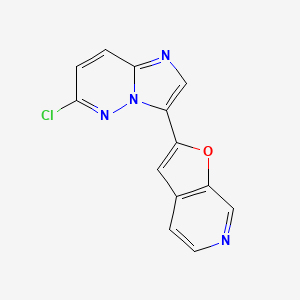 molecular formula C13H7ClN4O B8366547 6-Chloro-3-(furo[2,3-c]pyridin-2-yl)imidazo[1,2-b]pyridazine 