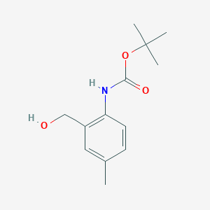 molecular formula C13H19NO3 B8366601 (2-Hydroxymethyl-4-methyl-phenyl)-carbamic acid tert-butyl ester 