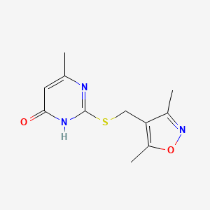 2-{[(3,5-Dimethyl-1,2-oxazol-4-yl)methyl]sulfanyl}-6-methylpyrimidin-4-ol