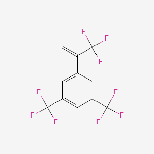 molecular formula C11H5F9 B8366632 1,3-Bis(trifluoromethyl)-5-(1,1,1-trifluoroprop-2-en-2-yl)benzene 