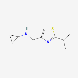 molecular formula C10H16N2S B8366642 2-Isopropyl-4-(((N-cyclopropyl)amino)methyl)thiazole 