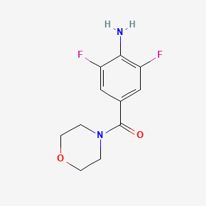 molecular formula C11H12F2N2O2 B8366648 (4-Amino-3,5-difluorophenyl)-morpholin-4-ylmethanone 