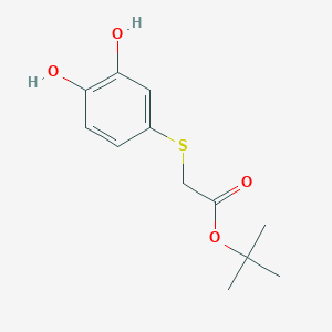 molecular formula C12H16O4S B8366662 Tert-butyl (3,4-dihydroxyphenylthio)acetate 