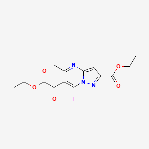 Ethyl 6-(2-ethoxy-2-oxoacetyl)-7-iodo-5-methylpyrazolo[1,5-a]pyrimidine-2-carboxylate