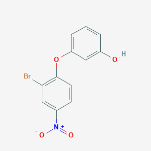 molecular formula C12H8BrNO4 B8366677 3-(2-Bromo-4-nitrophenoxy)phenol 