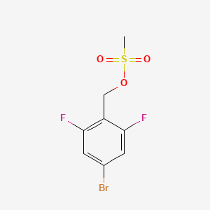 molecular formula C8H7BrF2O3S B8366679 4-Bromo-2,6-difluorobenzyl methanesulfonate 