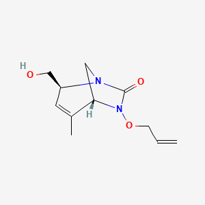 molecular formula C11H16N2O3 B8366695 (2S,5R)-2-(hydroxymethyl)-4-methyl-6-(prop-2-en-1-yloxy)-1,6-diazabicyclo[3.2.1]oct-3-en-7-one 