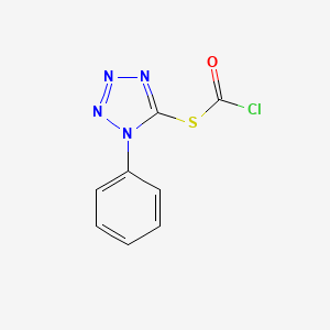 molecular formula C8H5ClN4OS B8366716 S-(1-Phenyl-5-tetrazolyl) chlorothioformate 