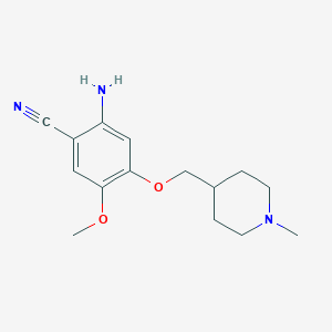 2-Amino-4-(1-methylpiperidin-4-ylmethoxy)-5-methoxybenzonitrile