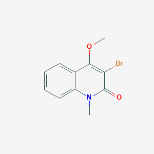 molecular formula C11H10BrNO2 B8366758 3-bromo-4-methoxy-1-methylquinolin-2(1H)-one 