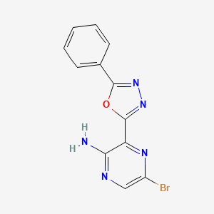 5-Bromo-3-(5-phenyl-1,3,4-oxadiazol-2-yl)pyrazin-2-amine