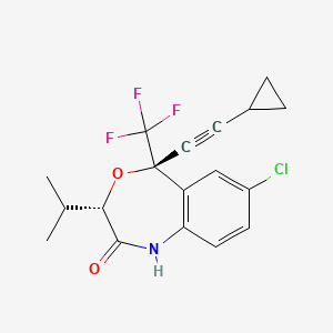 (3S,5S)-7-chloro-5-(2-cyclopropylethynyl)-3-isopropyl-5-(trifluoromethyl)-1H-4,1-benzoxazepin-2-one