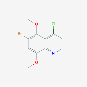 molecular formula C11H9BrClNO2 B8366795 6-Bromo-4-chloro-5,8-dimethoxyquinoline 
